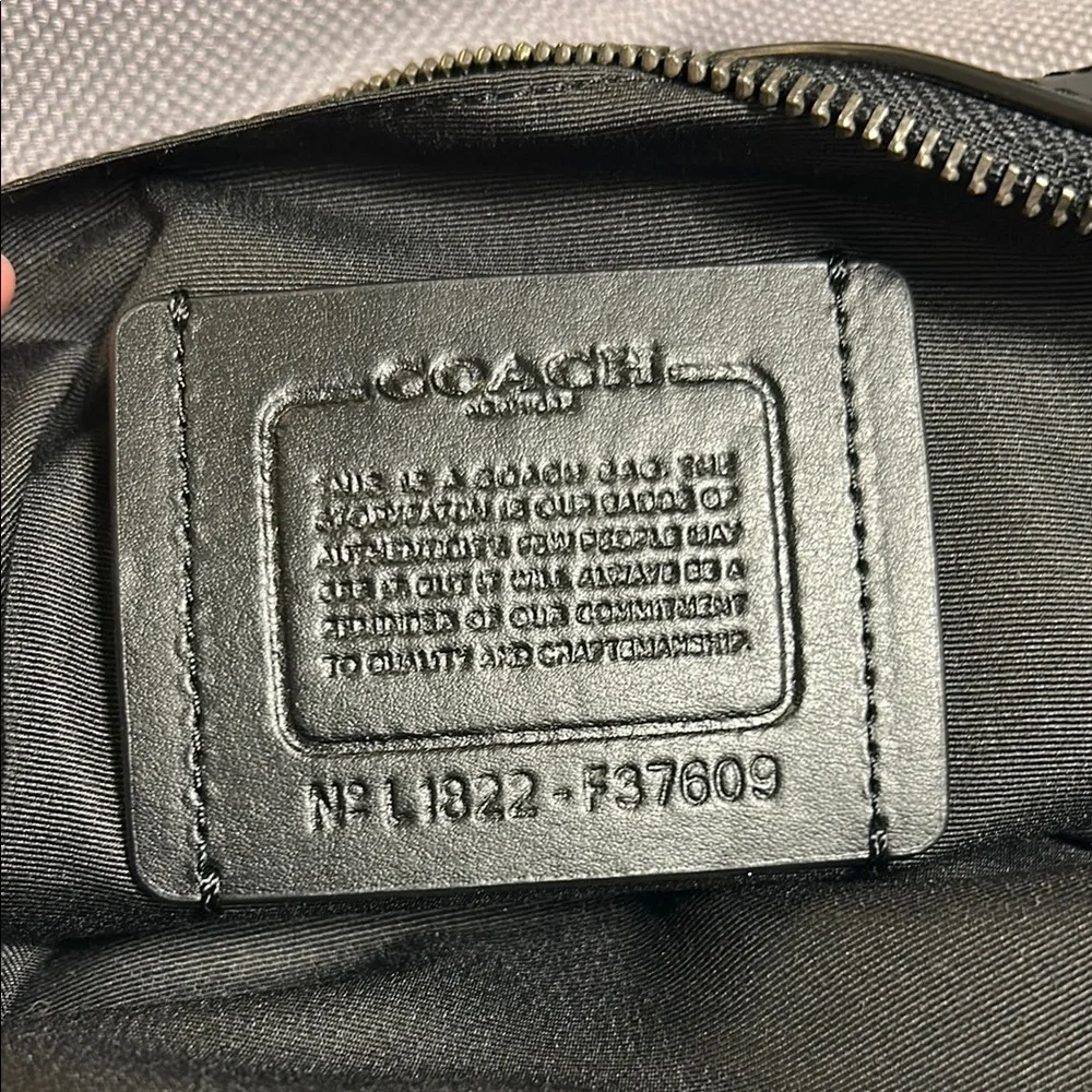 COACH F37609 Black and Gray Crossbody Messenger Bag NWT